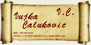 Vujka Čaluković vizit kartica